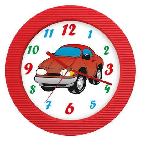 Zegar dziecięcy auto kolorowy ATE98105T RED